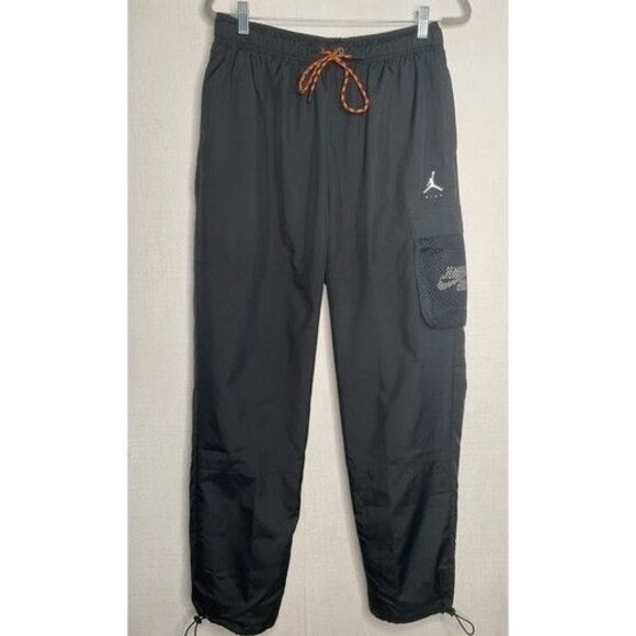 Jordan Loose Fit Black Drawstring Cargo Pocket Jogger Sweatpants Men Size M - Picture 1 of 11